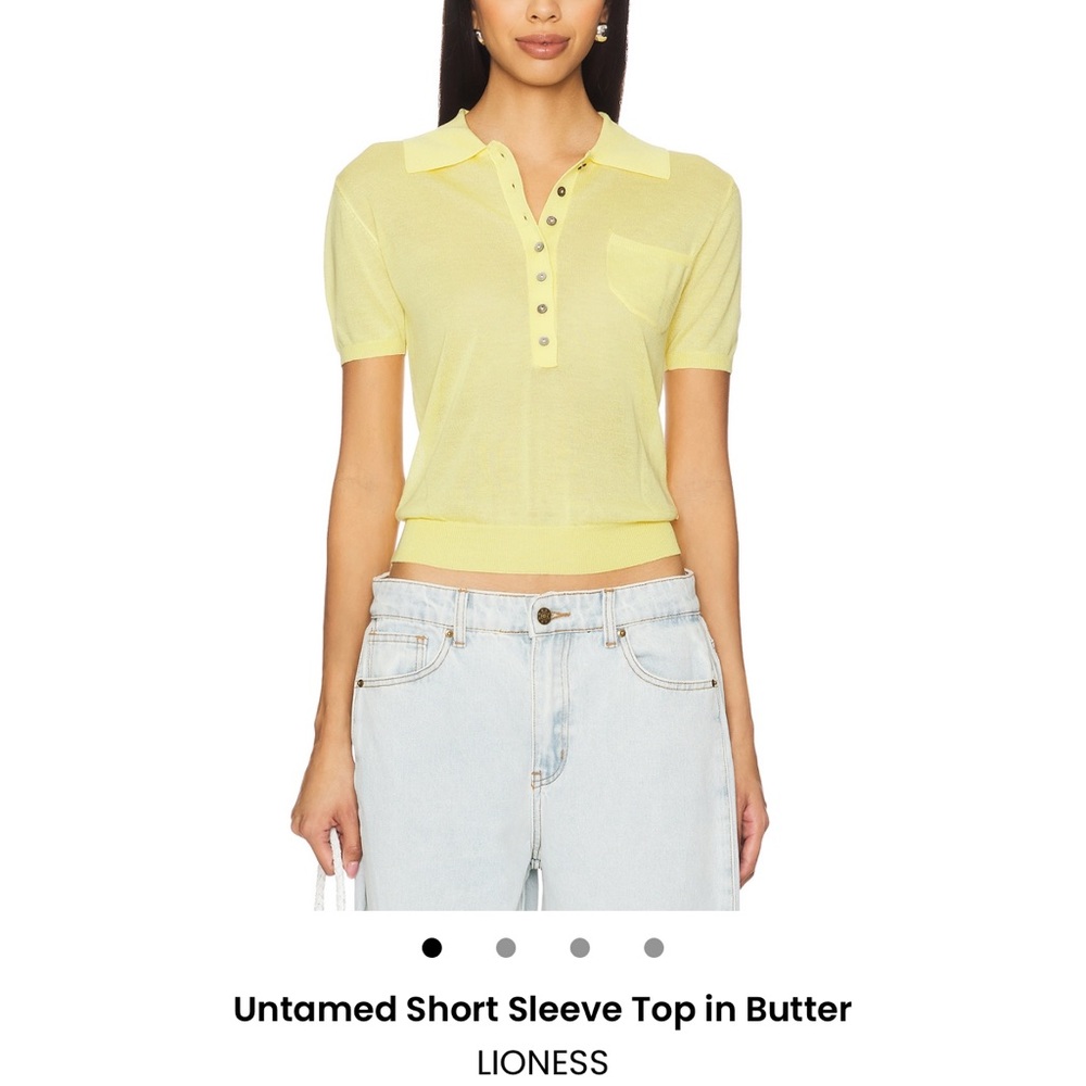 Lioness Butter Yellow Button Down Shirt